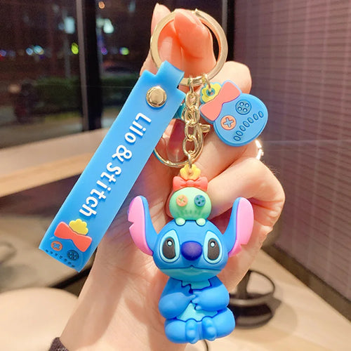 Anime Disney Keychain Mickey Minnie Lilo Stitch