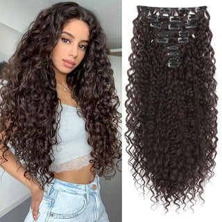  9PCS 22 Inch Curly Clip In Hair Extensions cashymart