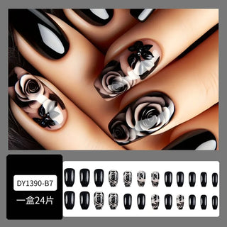  24-Piece Medium Square Press-On Nail Set cashymart