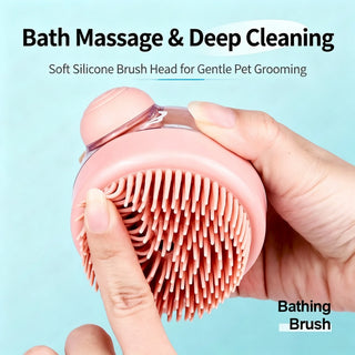 Dog Bath Brush with Shampoo Dispenser
