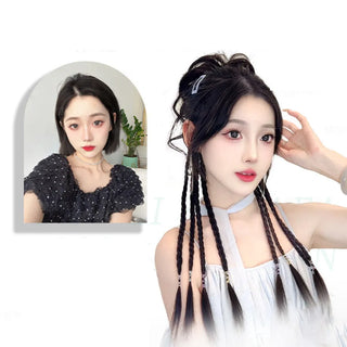  Chinese Flower Bud Synthetic Wig Hairpiece cashymart