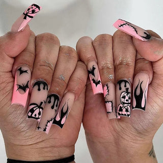  Ghostly Glam 24-Pc Press-On Nails Set cashymart