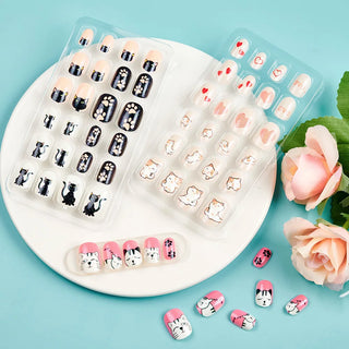  Children Press On Nails 24 Pcs Cute Fake Nails cashymart