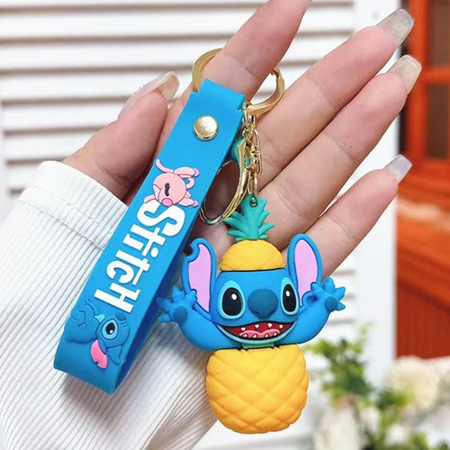 Anime Disney Keychain Mickey Minnie Lilo Stitch