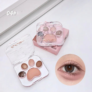  Cat Paw Shape Eye Shadow Palette 5 Colors cashymart