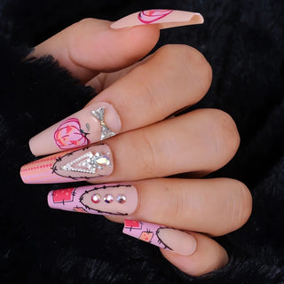  Glamorous Pink Pumpkin Stiletto Nails cashymart