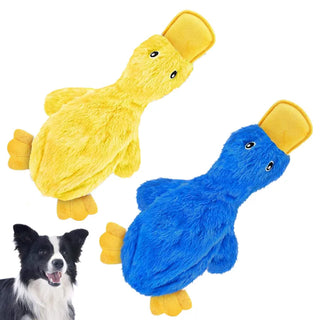  Squeaky Yellow Duck Plush Toy for Chewing and Interactive Fun cashymart