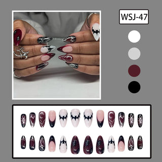  24pcs Almond Halloween Press-On Nails cashymart