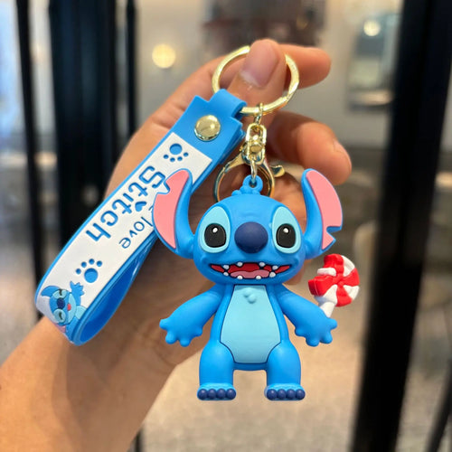 Anime Disney Keychain Mickey Minnie Lilo Stitch