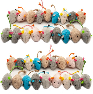  Colorful Catnip-Infused Plush Mice Toys cashymart