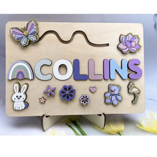  Wooden Baby Name Puzzle Board cashymart