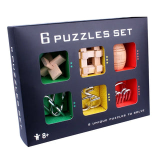  Wooden and Metal Brain Teaser Puzzle cashymart