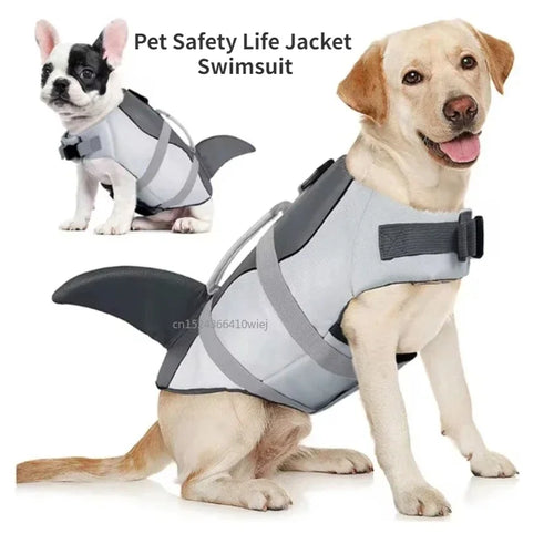  Shark Dog Life Jacket Enhanced Buoyancy Vest cashymart