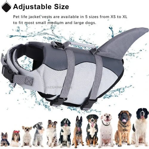  Shark Dog Life Jacket Enhanced Buoyancy Vest cashymart