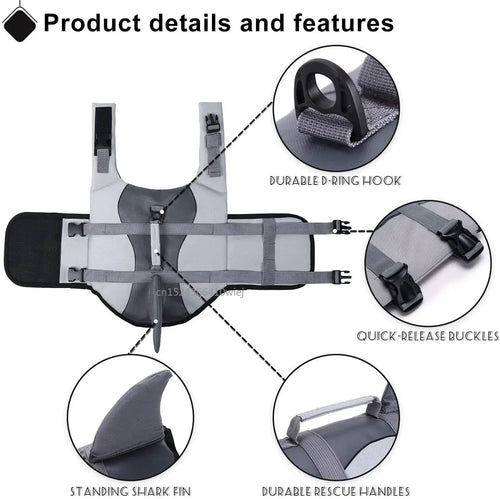  Shark Dog Life Jacket Enhanced Buoyancy Vest cashymart