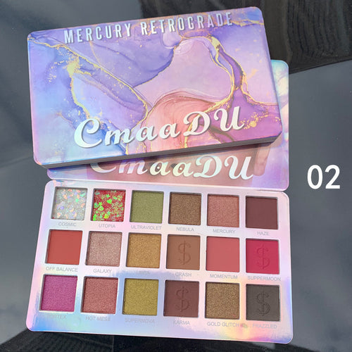  Shimmering 18-Color EVA Glitter Eyeshadow Palette cashymart