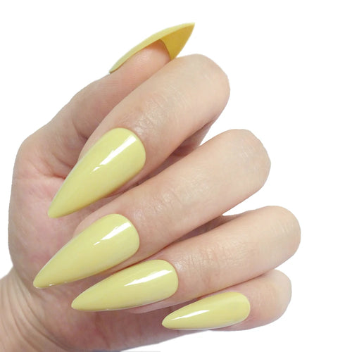  Shiny Black Stiletto Fake Nails cashymart