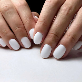  Shiny Wine Red Oval Short Fake Nails cashymart