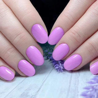  Shiny Wine Red Oval Short Fake Nails cashymart