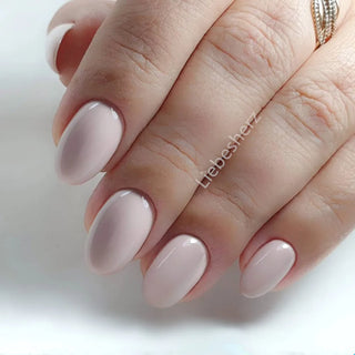  Shiny Wine Red Oval Short Fake Nails cashymart