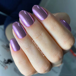  Shiny Wine Red Oval Short Fake Nails cashymart