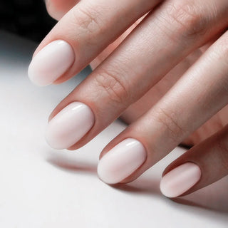  Shiny Wine Red Oval Short Fake Nails cashymart