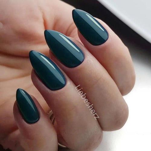  Shiny Wine Red Press-On Stiletto Nails cashymart