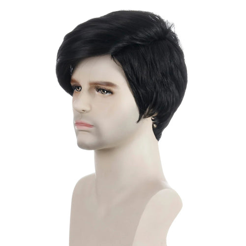  Short Natural Curly Hair Wig for Men cashymart