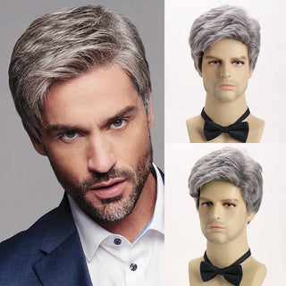  Short Natural Curly Hair Wig for Men cashymart