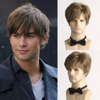  Short Natural Curly Hair Wig for Men cashymart