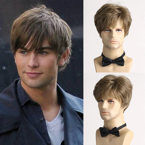  Short Natural Curly Hair Wig for Men cashymart