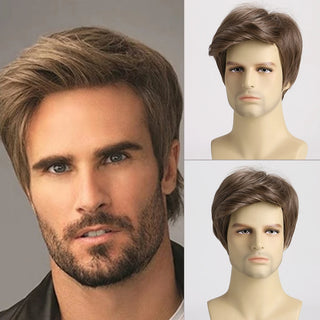  Short Natural Curly Hair Wig for Men cashymart