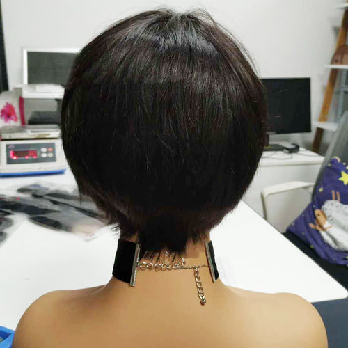  Short Straight Brazilian Human Hair Wig cashymart