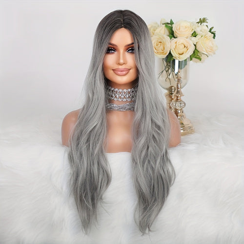  Silver Gray Lace-less Wig cashymart