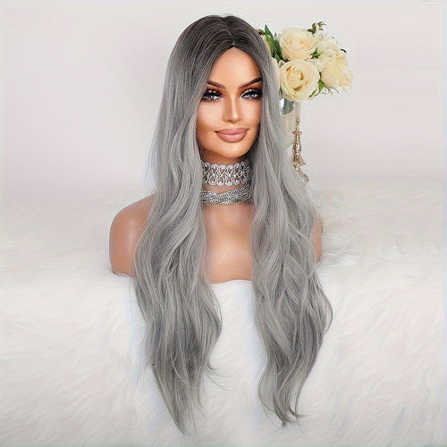  Silver Gray Lace-less Wig cashymart