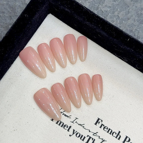  Simple French Press Nude Pink Almond Nails cashymart