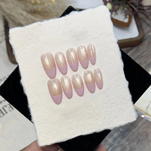  Simple French Press Nude Pink Almond Nails cashymart