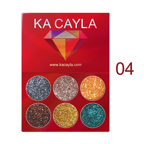  Six-Shade Diamond Sequin Eyeshadow Palette cashymart