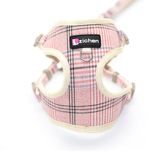  Sky Blue Checkered Chest Harness for Pets cashymart