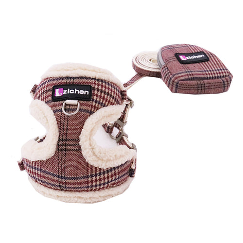  Sky Blue Checkered Chest Harness for Pets cashymart