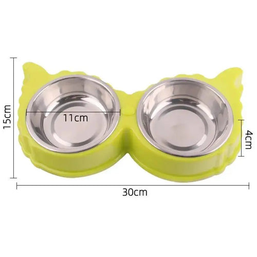  Sleek Dual Pet Bowl Station for Food and Water Convenience cashymart