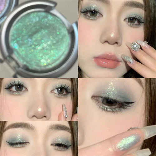  Smoky Pearl Glitter Eyeshadow Palette cashymart