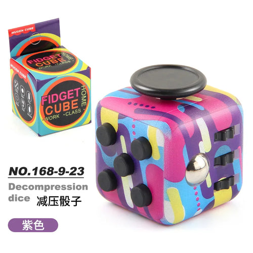  Solid Color Fidget Decompression Dice for Stress Relief cashymart