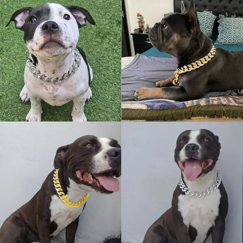  Sparkle Bulldog Necklace Dog Collar Accessories cashymart