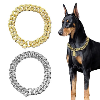  Sparkle Bulldog Necklace Dog Collar Accessories cashymart