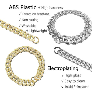  Sparkle Bulldog Necklace Dog Collar Accessories cashymart