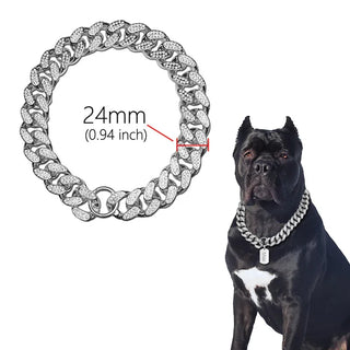  Sparkle Bulldog Necklace Dog Collar Accessories cashymart