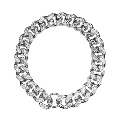  Sparkle Bulldog Necklace Dog Collar Accessories cashymart