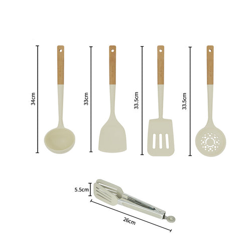  Spatula Spoon Colander Kitchen Utensils Set cashymart