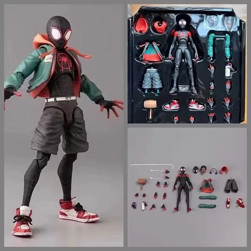  Spider-Man Miles Morales Anime Statue Toy cashymart